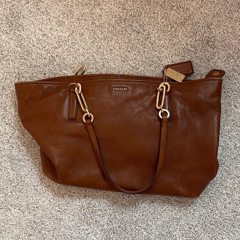 Coach Tan Leather Tote Bag